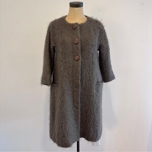 Orla Kiely Brown Mohair Coat Size 1/SMALL